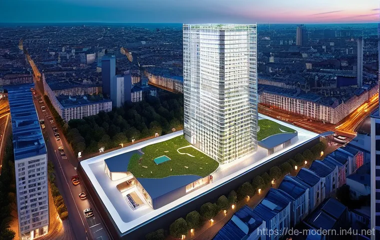 현대건축물 초고층 건물 공법 - **Prompt 2: Wood Wonders - Sustainable Timber High-Rise**
    "A majestic, contemporary high-rise bu...